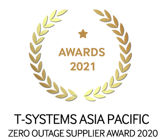 T-System Asia Pacific - Zero Outage Supplier Award 2020