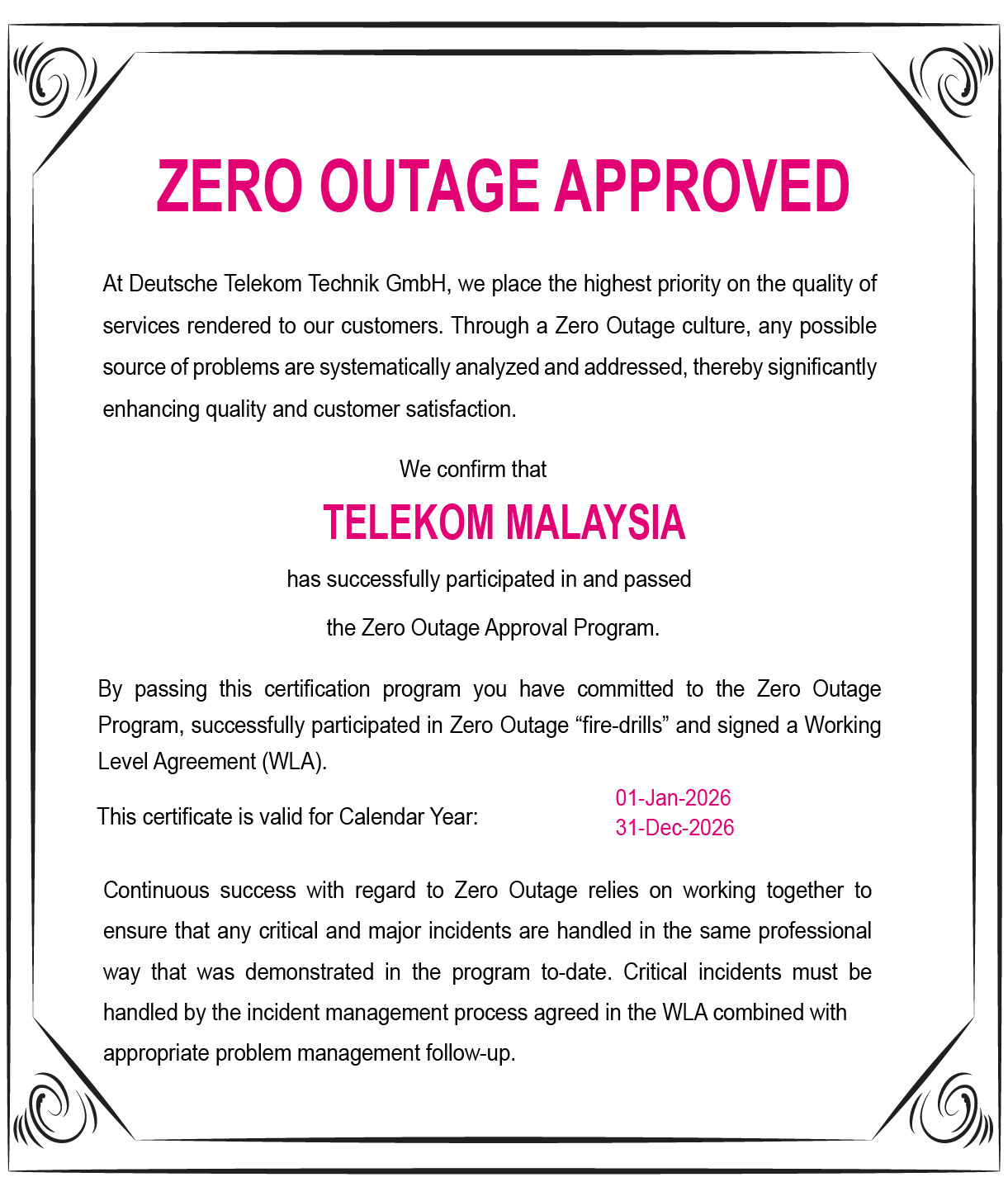 Zero Outage 2026